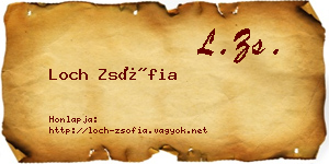 Loch Zsófia névjegykártya
