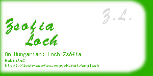 zsofia loch business card